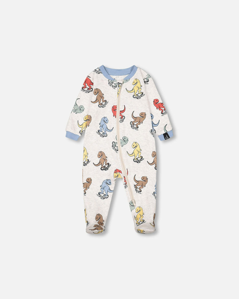 Pyjama une pièce en coton biologique - Dinosaures - Deux par Deux