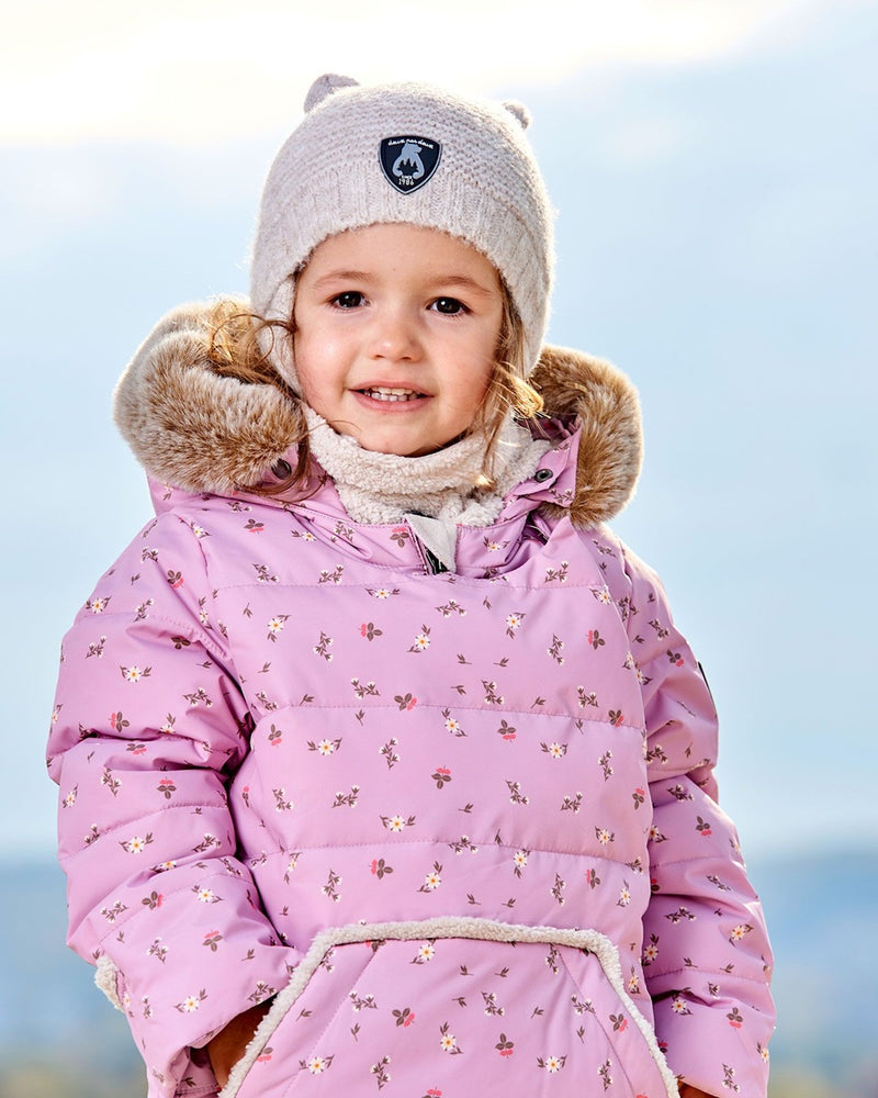 Bonnet en Tricot avec Oreilles Blanc Cassé - Deux par Deux