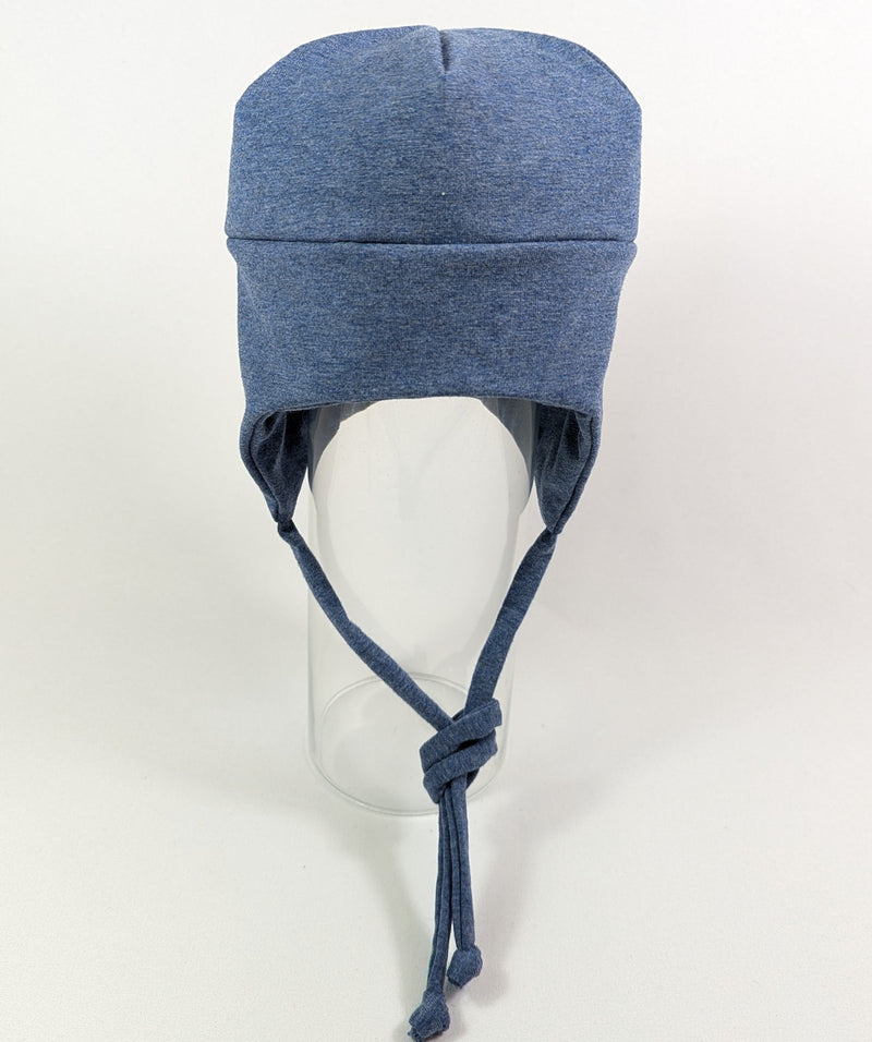 Tuque de coton Bleu Acier à oreilles - Tirigolo