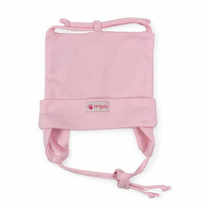 Tuque de coton avec oreilles - Rose pâle- Tirigolo