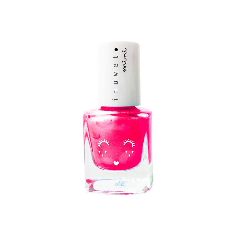 Vernis à ongles parfum de gomme balloune pour enfants - Rose Fluo - Inuwet