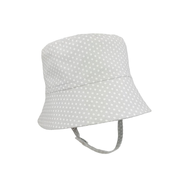 Chapeau d'été classique Gris Pois blanc - Tirigolo