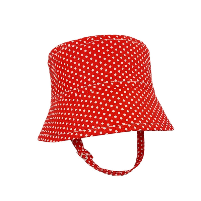 Chapeau d'été classique Rouge Pois blanc - Tirigolo