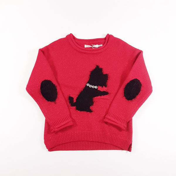 Chandail en tricot rouge Chien - Deux par Deux