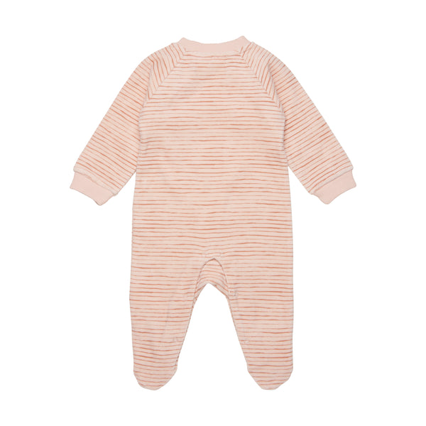 Pyjama en velours rayé rose - Fixoni