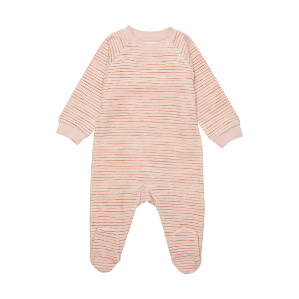 Pyjama en velours rayé rose - Fixoni