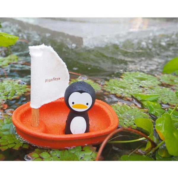 Jouet de bain - Voilier Pingouin - PlanToys