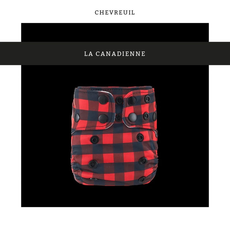 Couche lavable tout-en-un Chevreuil pour Nouveau-né - La Canadienne - Bebe D Lux