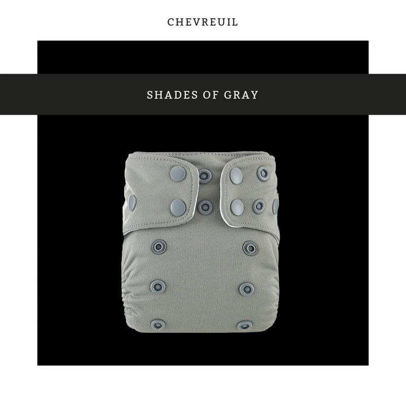 Couche lavable tout-en-un Chevreuil pour Nouveau-né - Shades of Grey - Bebe D Lux