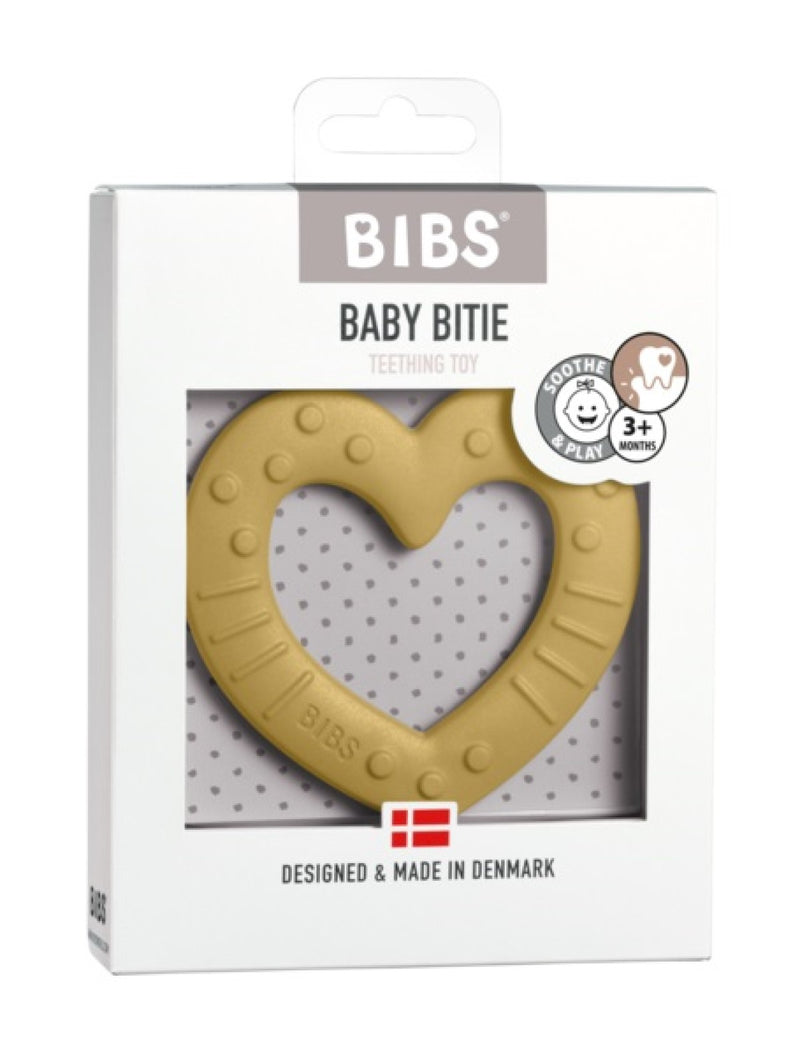 Jouet de dentition Baby Bitie Heart Mustard - Bibs