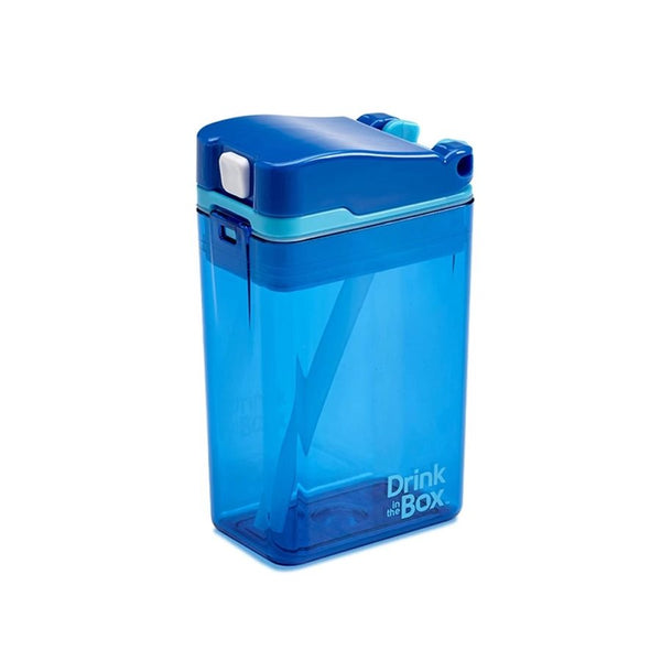 Contenant avec paille 8oz-bleu - Drink in the Box