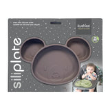 Assiette en silicone Ourson Taupe - Kushies