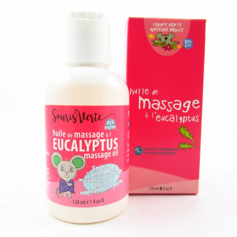 Huile de massage eucalyptus 120ml- Souris Verte