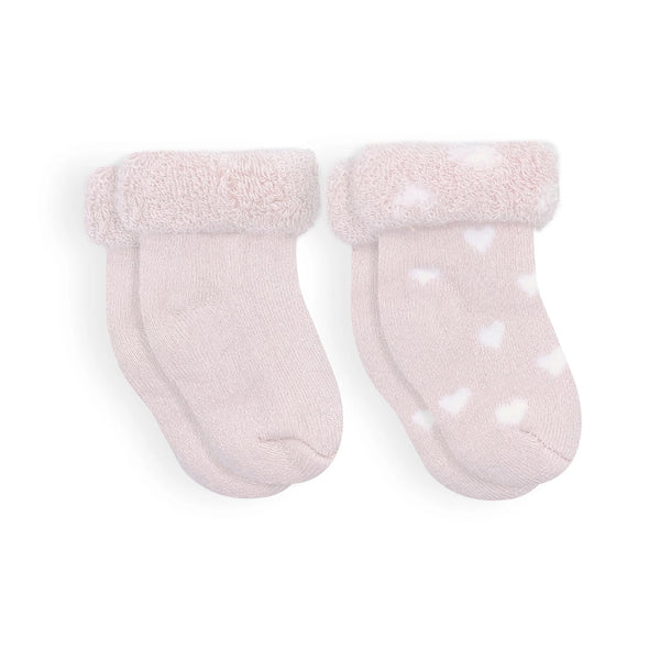 Chaussettes pour nouveau-né (paquet de 2) Rose Pâle  - Kushies