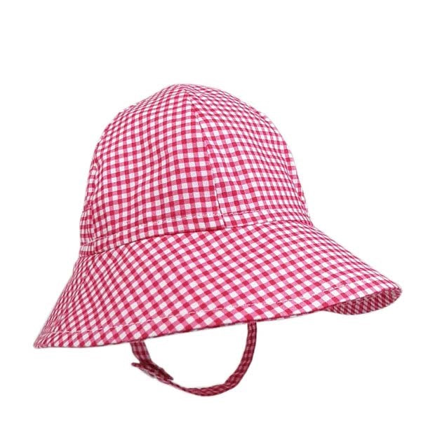 Chapeau d'été Bord large Carreaux rouge et blanc - Tirigolo