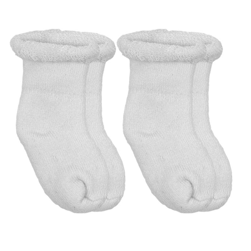 Chaussettes pour nouveau-né (paquet de 2) blanc- Kushies