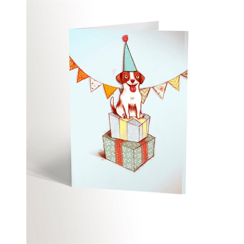 Carte de souhaits - Chien Fête - Valérie Boivin