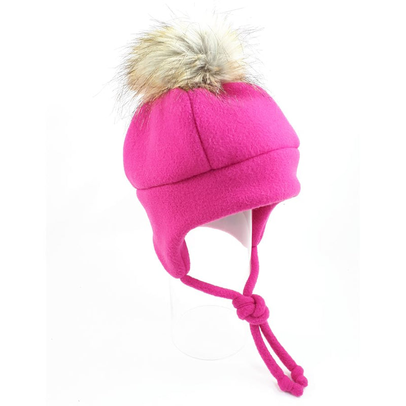 Chapeau de polar avec pompon Fushia - Tirigolo