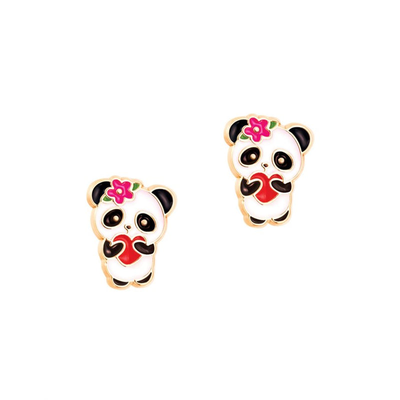 Boucles d'oreilles en émail - Pandas - Girl Nation