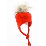 Chapeau de polar avec pompon Rouge- Tirigolo