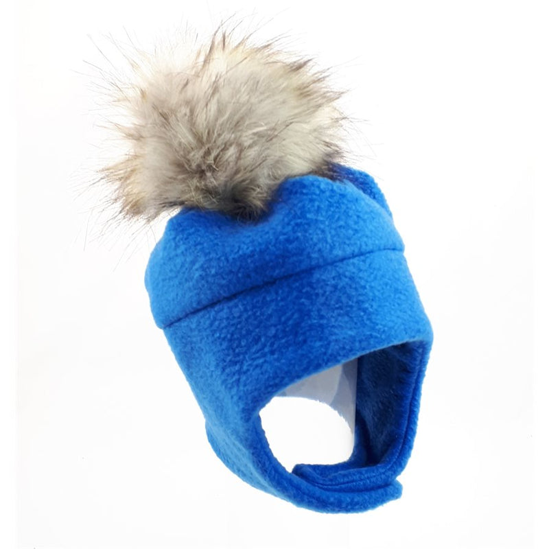 Chapeau de polar avec pompon Bleu - Tirigolo