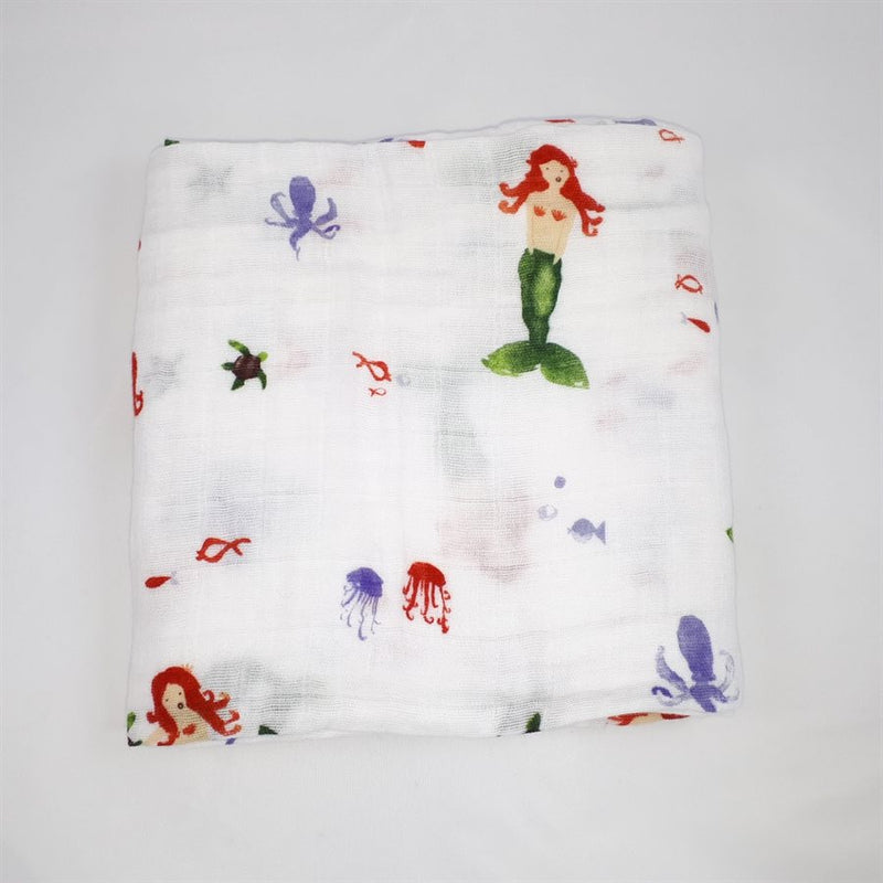Couverture en mousseline de coton Sirène- Little Unicorn